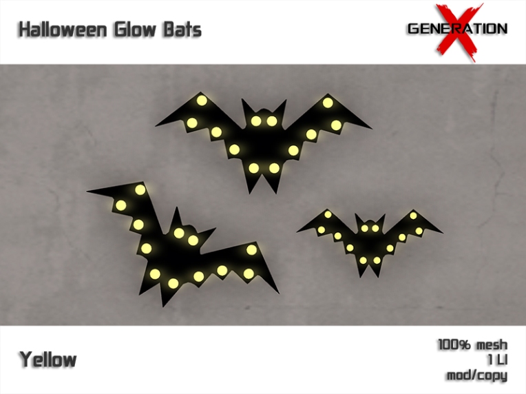 Hanging Glow Bats_Yellow